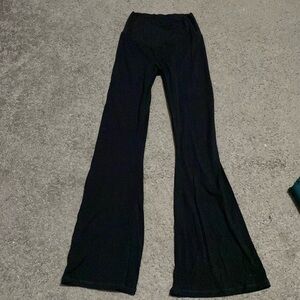 black flare leggings